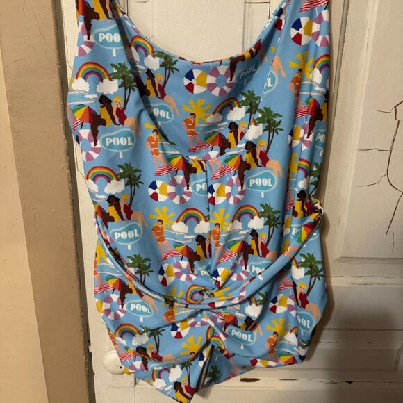 Hilary MacMillan Fun Retro Swim Suit 4X - Picture 3 of 4